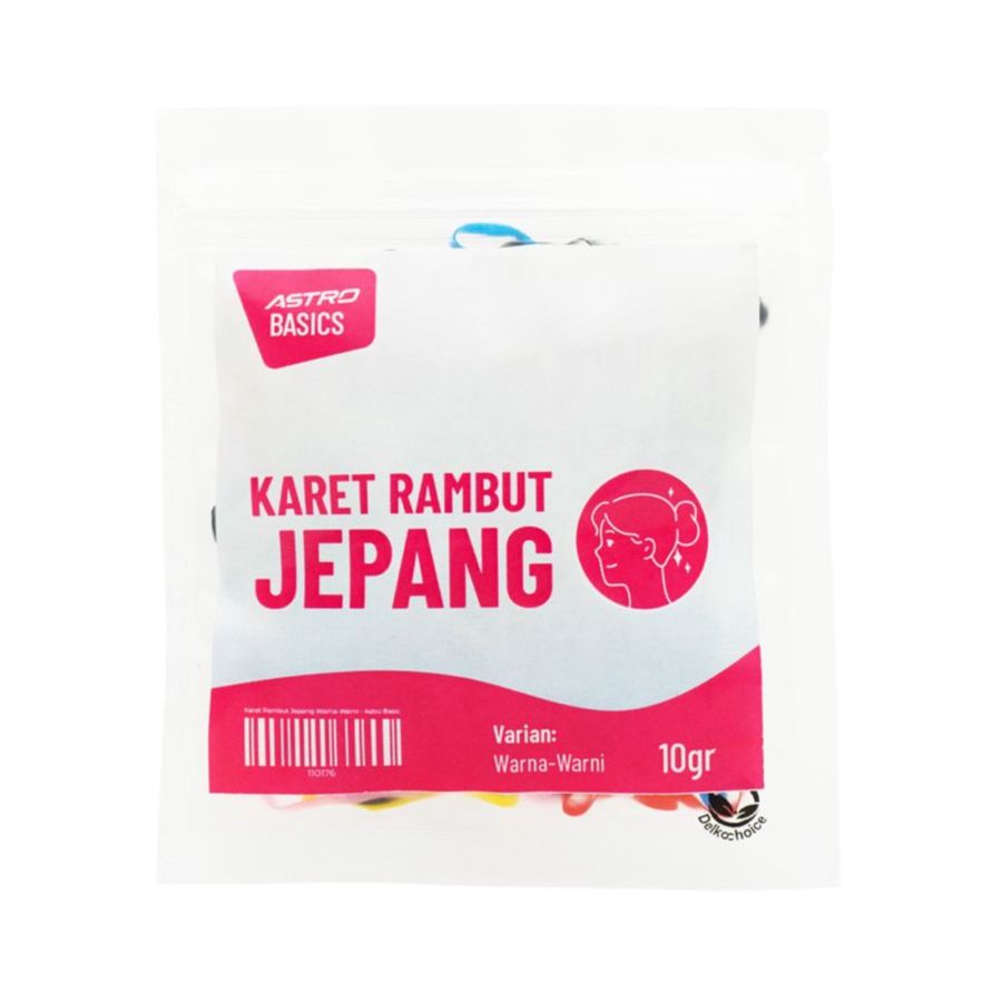 Karet Rambut Jepang Warna-Warni/Hair Tie - Astro Basics 1packs