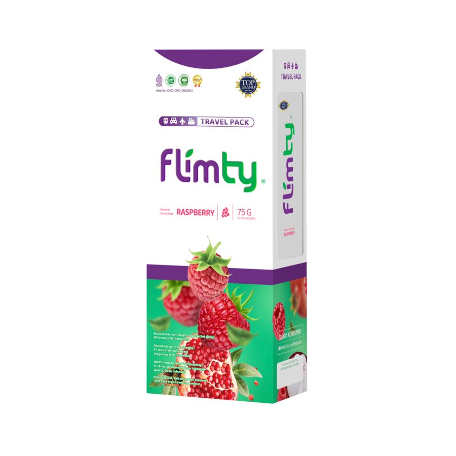 Flimty Raspberry Minuman Tinggi Serat 5sachets