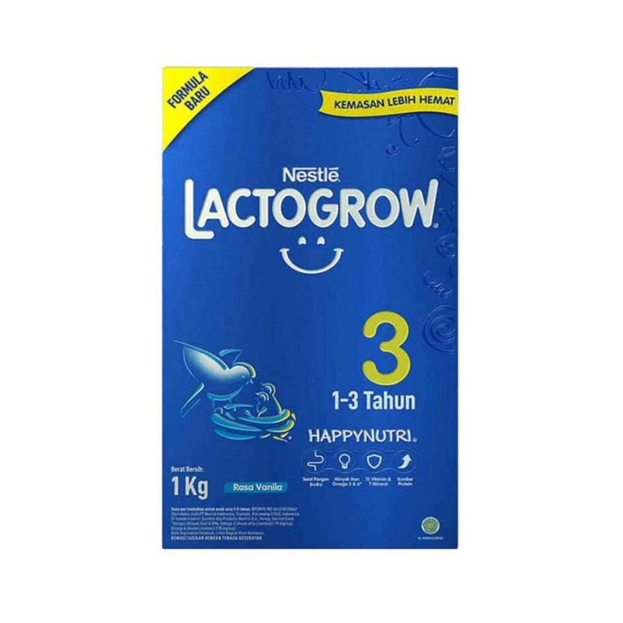 Nestle Lactogrow 3 Vanila Susu Anak 1-3 Tahun Box  1000gram