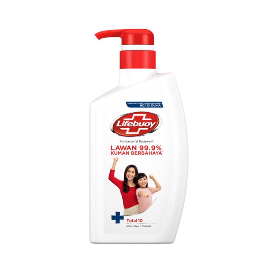 Lifebuoy Antibakteri Total 10 Activ Silver+ Formula/Sabun Mandi 500ml