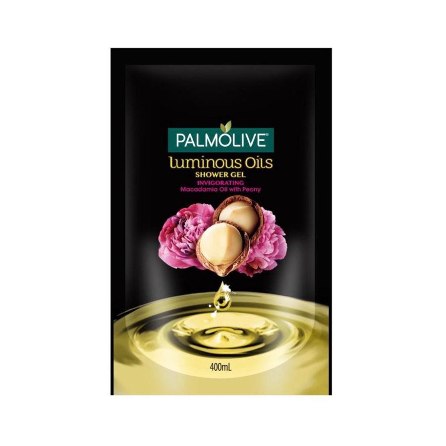 Palmolive Luminous Oils Shower Gel Invigorating Pouch/Sabun Mandi 400ml