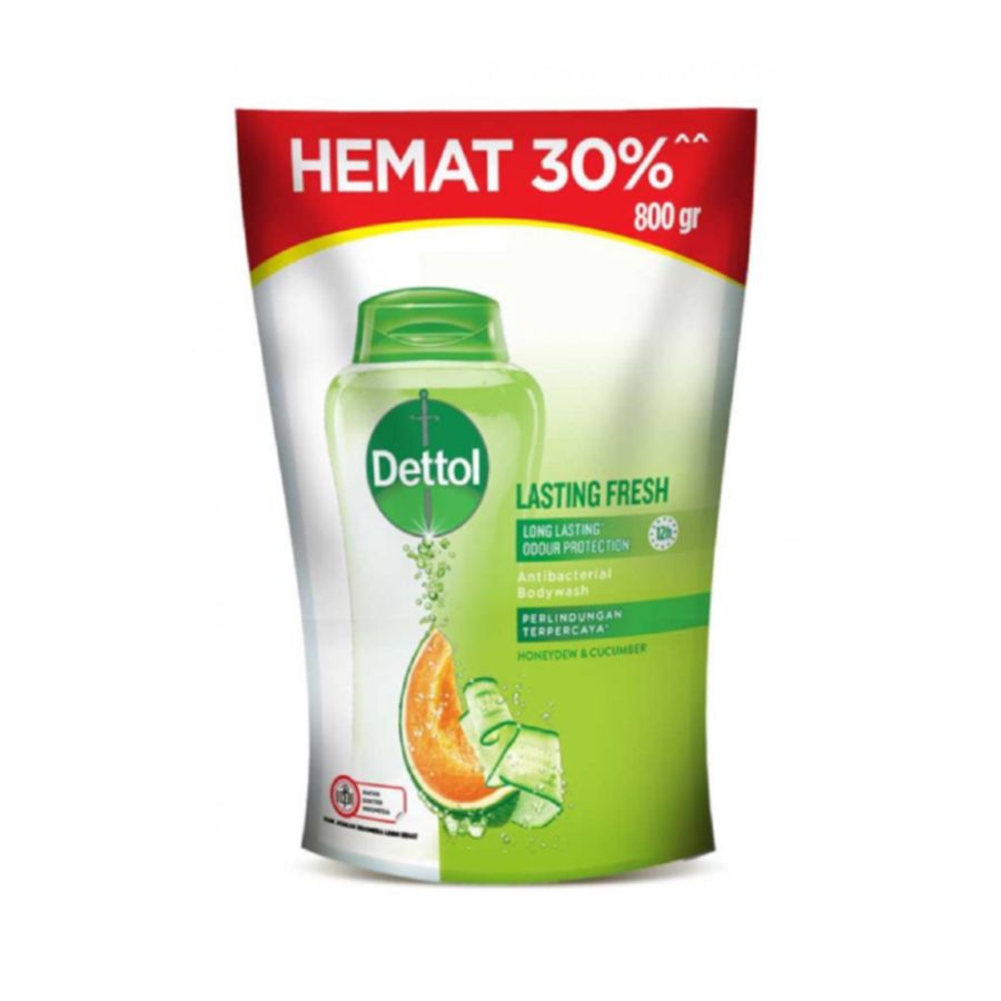 Dettol Lasting Fresh Honeydew & Cucumbar Antibacterial Body Wash 720ml