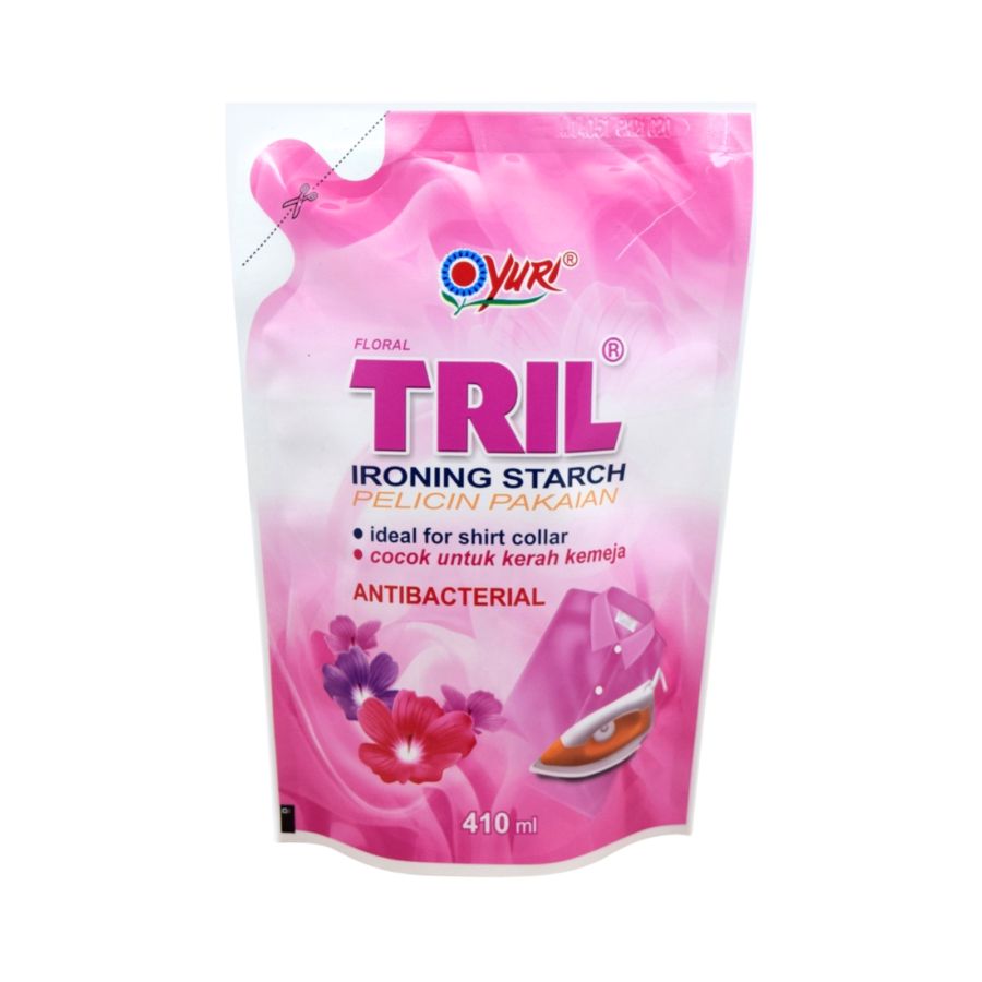 Yuri Tril Pelicin Pakaian Floral Rose Pink Pouch 410ml 1pcs