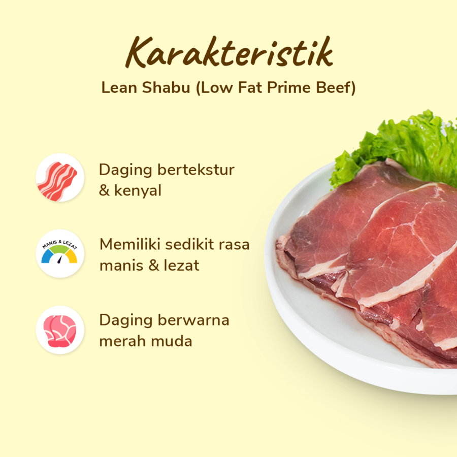 Lean Shabu (Low Fat Prime Beef) Import Astro Farm 250gram