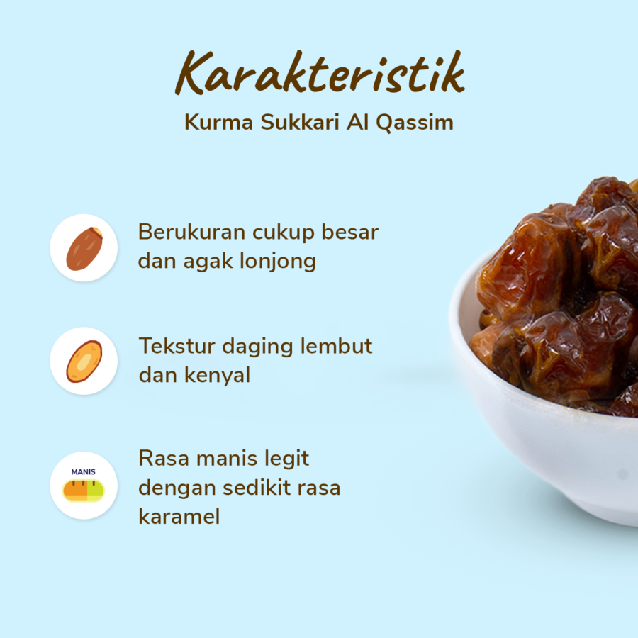 Kurma Sukkari Al Qassim Exp 2026 850gram