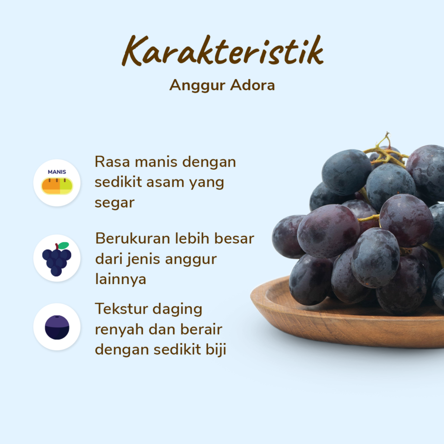 Anggur Adora Seedless - Astro Farm 450gr - 500gr/pack