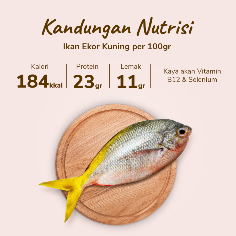 Ikan Ekor Kuning Bersih 250-350gram