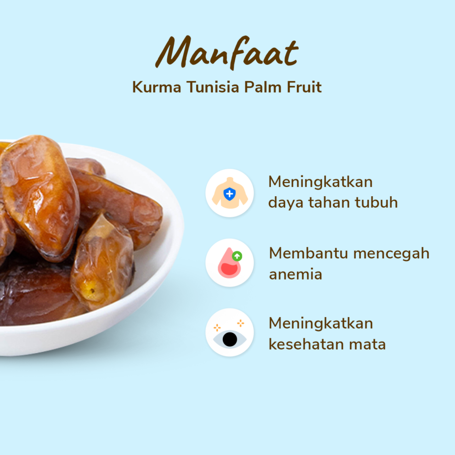 Kurma Tunisia Palm Fruit Exp 2026 500gram