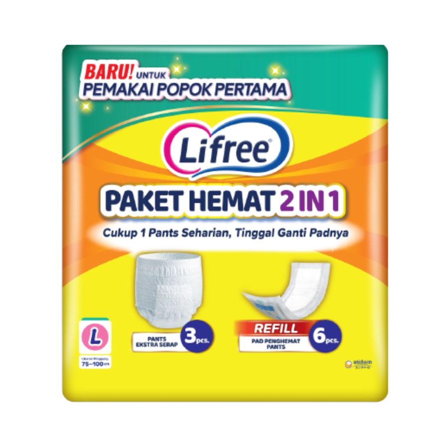 Lifree Paket Hemat 2in1 Pants L+Pad 1pack