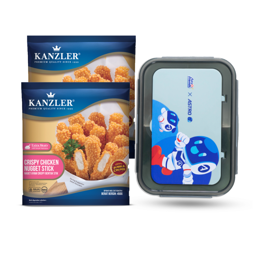 [Bundle] 2 Kanzler Crispy Chicken Nugget Stick/Naget 450 gram + 1 Lunch Box - Airo & Ivy