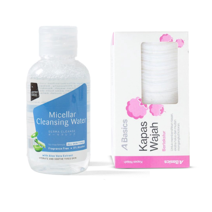 Bundle Flawless Cleanse Micellar Water dan Kapas Wajah