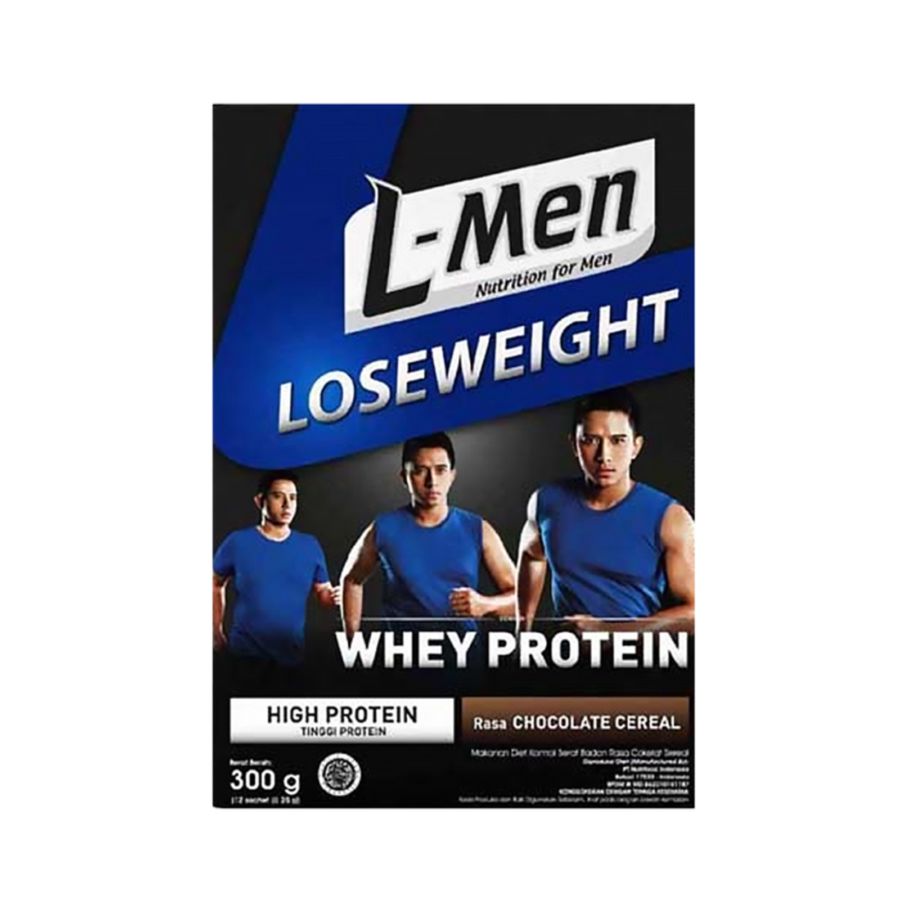L-Men Lose Weight Chocolate Cereal - Suplemen Penurun Berat Badan Tinggi Whey Protein 300gram