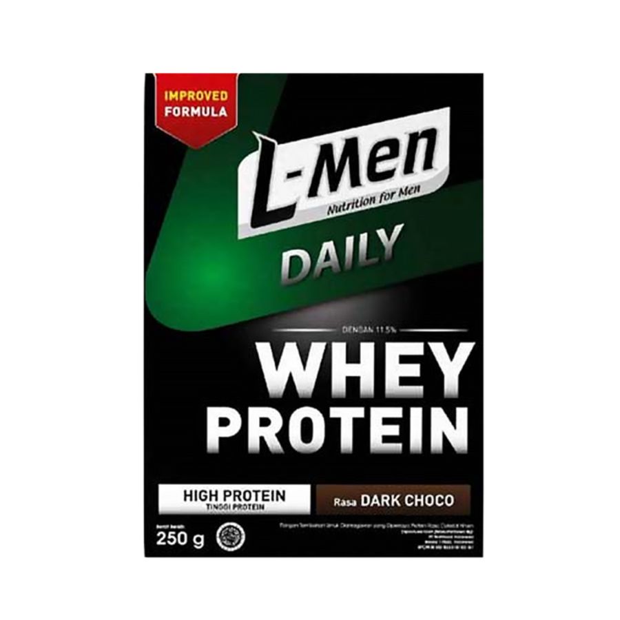 L-Men Whey Daily Dark Chocolate Suplemen Tinggi Whey Protein 250gram
