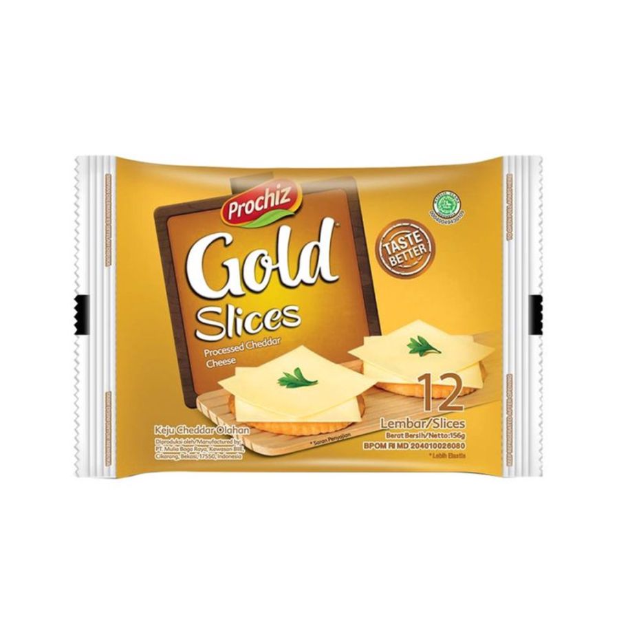 Prochiz Gold Cheese Slice 12's/Keju 156gram