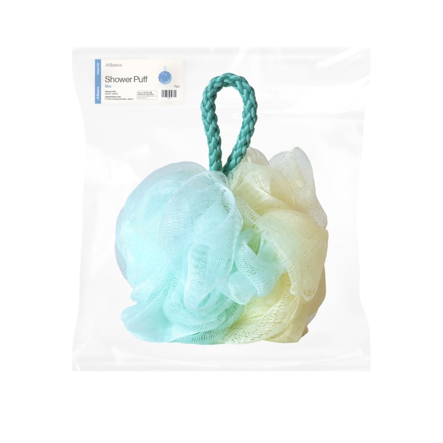 Shower Puff Biru - Astro Basics 1pcs