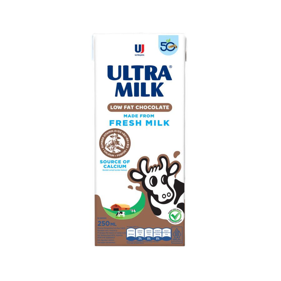 Ultra Milk Low Fat Hi-Calchoco/Susu UHT 250ml