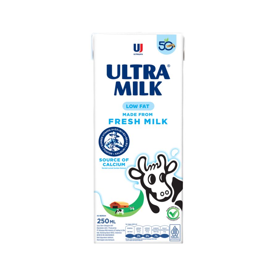 Ultra Milk Low Fat Hical/Susu UHT 250ml