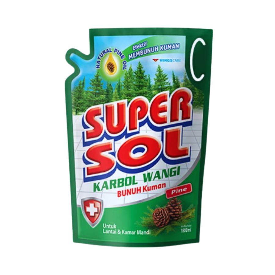 Supersol Karbol Pine pouch/Pembersih Lantai 1800ml