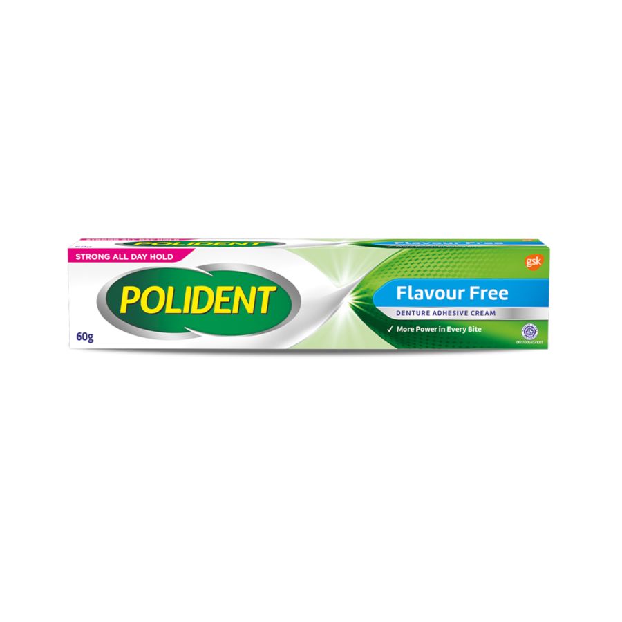 Polident Flavor Free Perekat Gigi Tiruan 60gram