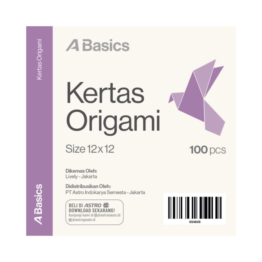 Origami Kertas 12 x 12cm A Basics 100sheets
