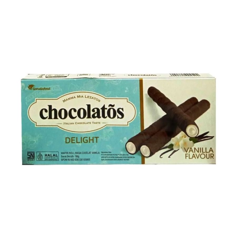 Chocolatos Delight Vanilla Wafer Roll 90gram