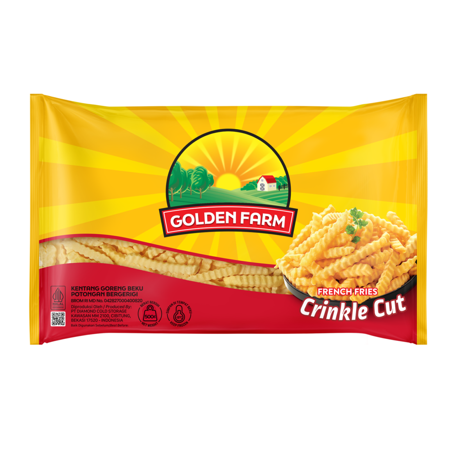 Golden Farm French Fries Crinkle Cut/Kentang Beku 500gram