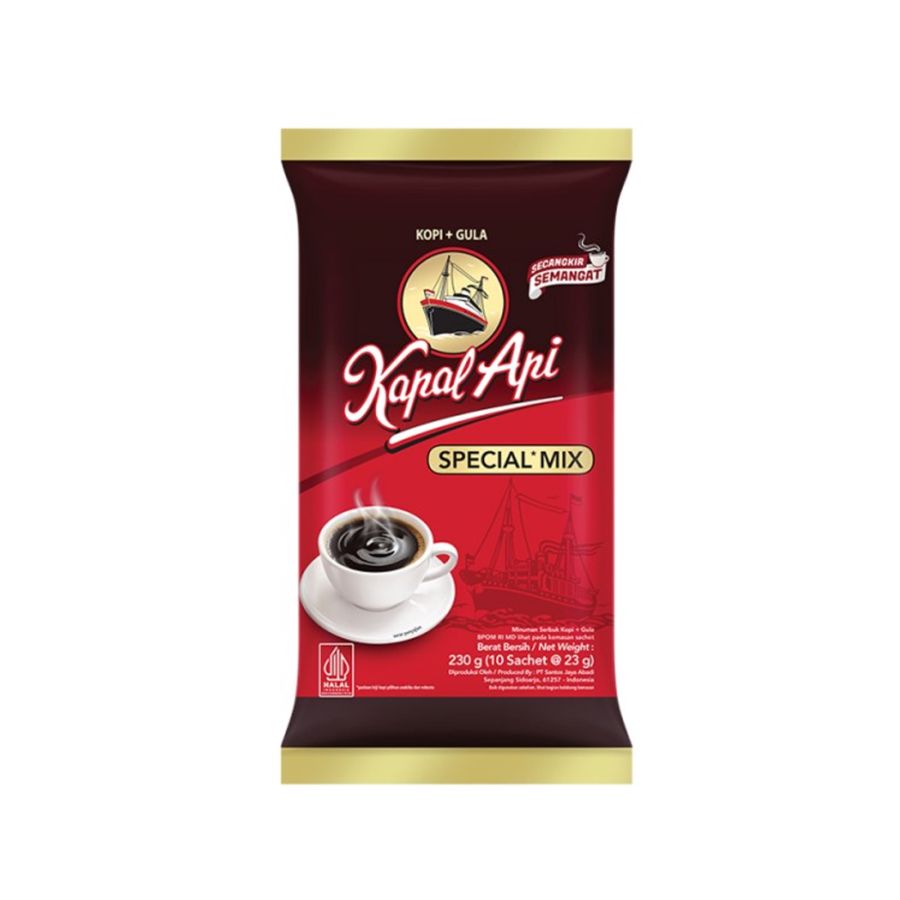 Kapal Api Special Mix Kopi + Gula Bag 23gr x 10pcs/Kopi Bubuk 230gram