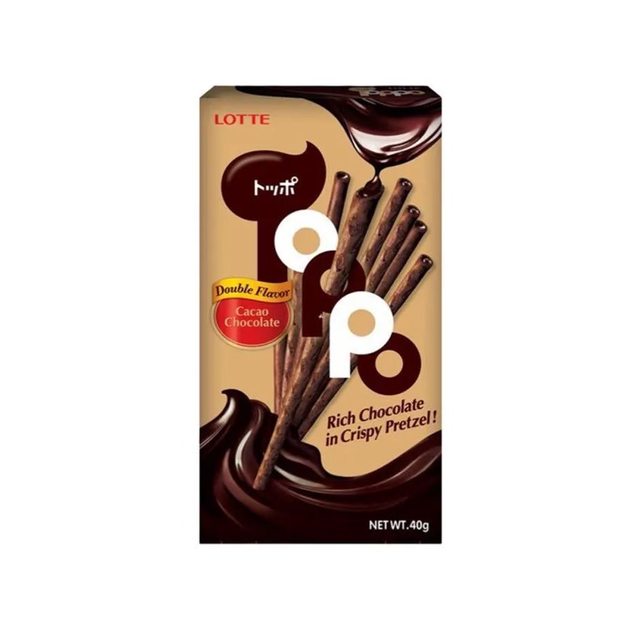 Lotte Toppo Double Chocolate Biskuit Stik Box 40gram