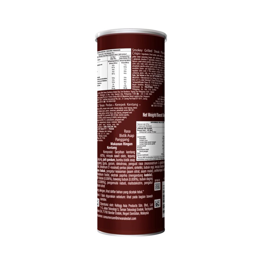 Pringles Keripik Kentang Smoky Grilled Steak 102gram