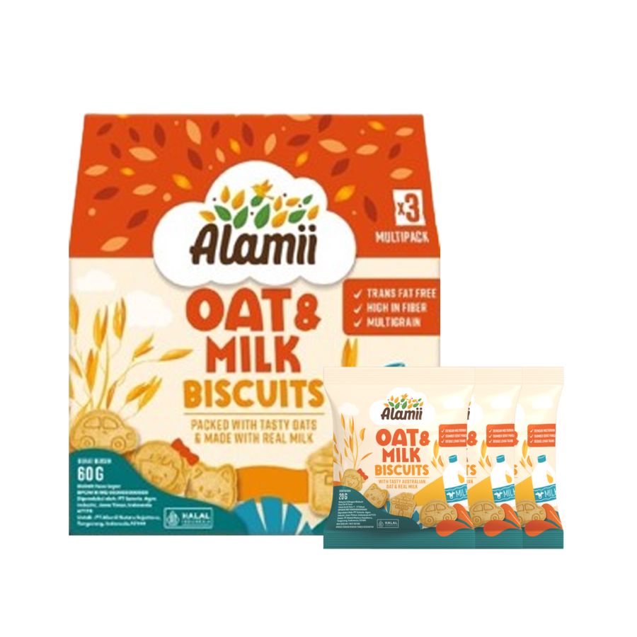 Alamii Multigrain Biscuits Oat & Milk 3pcs x 20gr