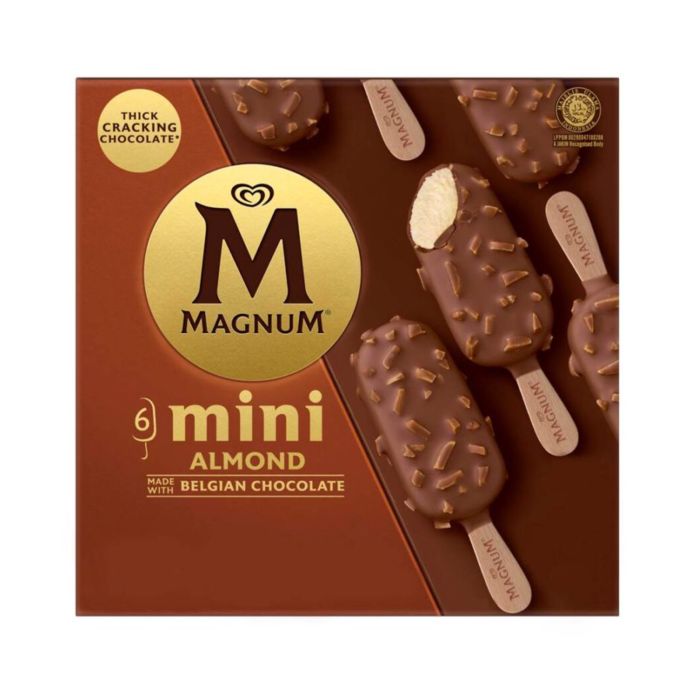 Magnum Mini Almond Ice Cream 6x45 ml - Es Krim Walls