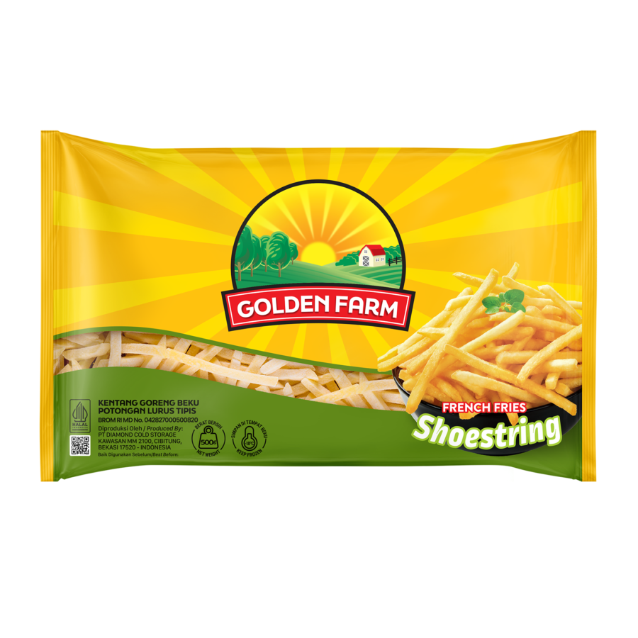 Golden Farm French Fries Shoestring/Kentang Beku 500gram