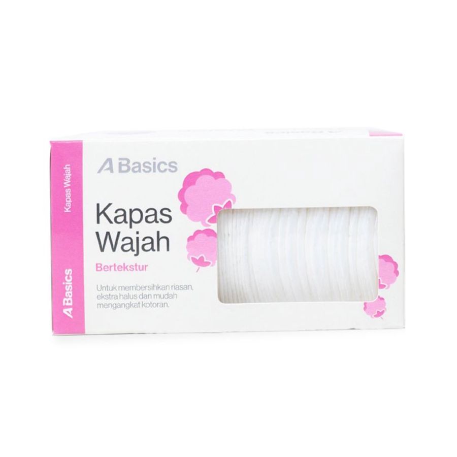 Kapas Wajah Bertekstur - A Basics 80pcs