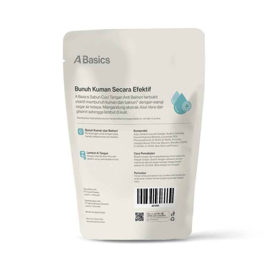 Antibacterial Handsoap A Basics Pouch 400ml