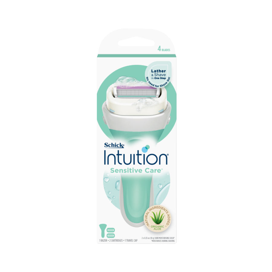 Schick Intuition Kit Sensitive Care Razor 1R + 2B/Alat Cukur 1pack
