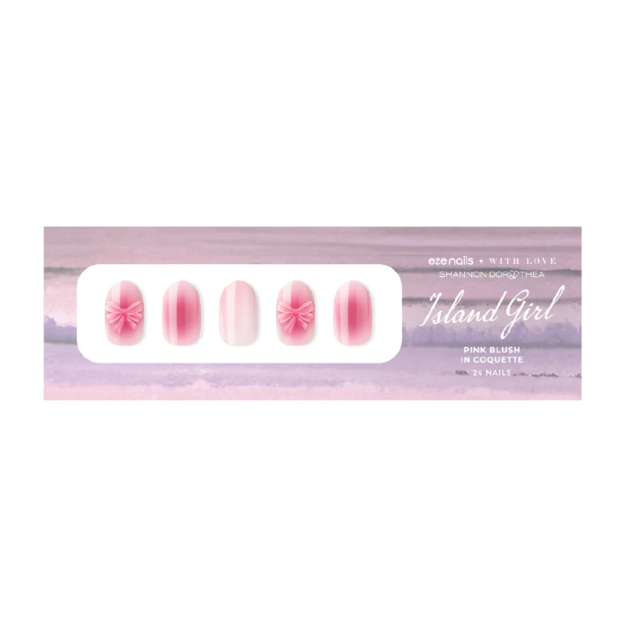 Eze Nails Pink Blush In Coquette (Kuku Palsu Tempel) 1pack