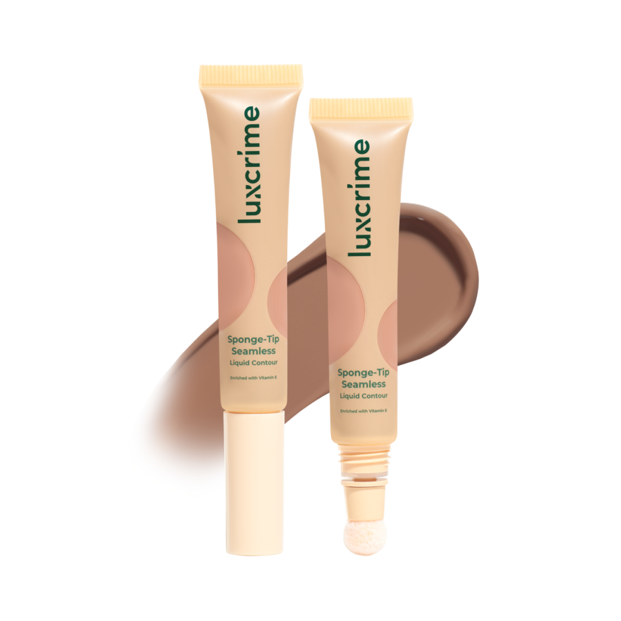 Luxcrime Sponge-Tip Seamless Hazelnut Liquid Contour Wajah 1pcs