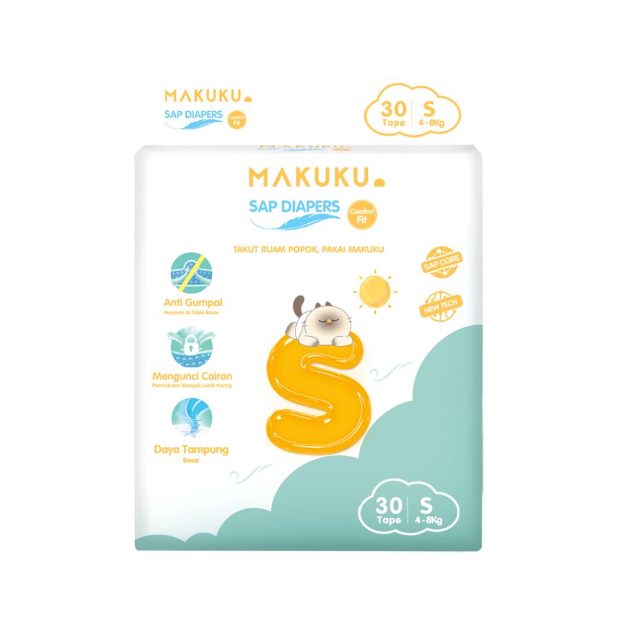 Makuku SAP Diaper Comfort Fit Tape Diapers S30