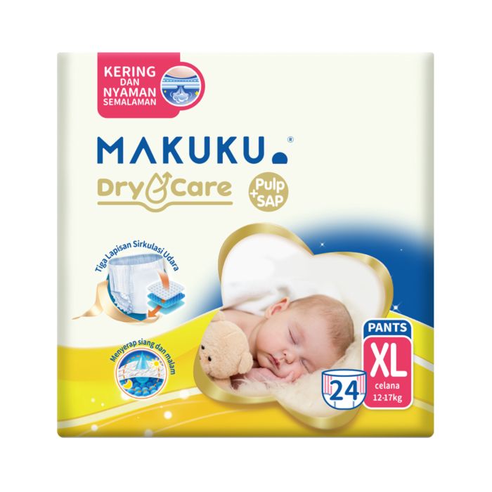 Makuku Diapers Dry Care Pants Popok Bayi XL24