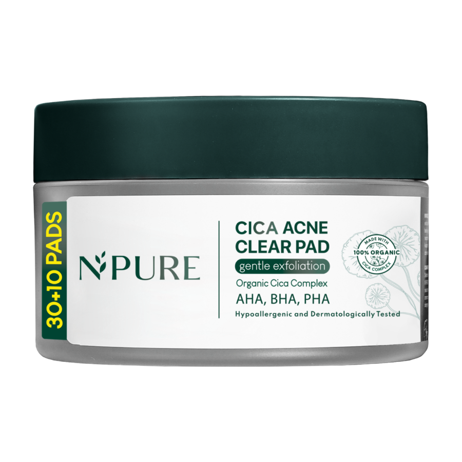 NPURE Acne Clear Pad Cica - Kapas Eksfoliasi 30 pcs 100gram 100gram