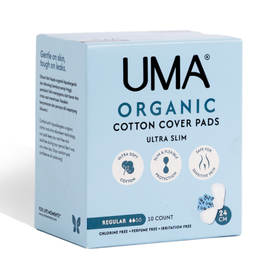 Uma Organic Cotton Cover Ulta Slim Pads Regular 24 cm Pembalut Kewanitaan 10pads