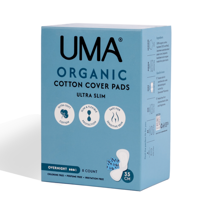 Uma Organic Cotton Cover Pads Ultra Slim Overnight 35cm Pembalut Kewanitaan 8pads