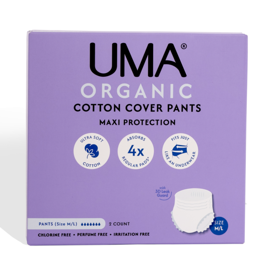 Uma Organic Cotton Cover Maxi Protection Pants (Size M/L)/Celana Menstruasi 2pcs