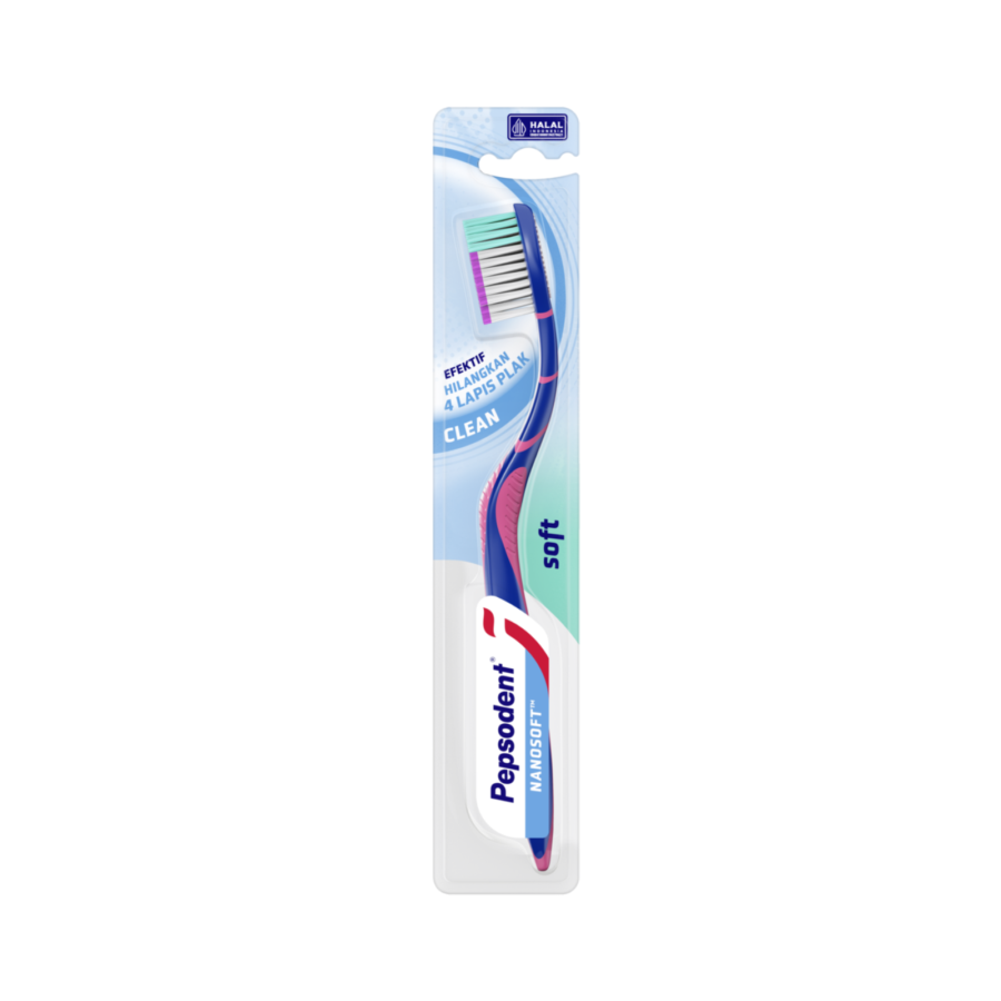 Pepsodent Nanosoft Clean Toothbrush 1pcs