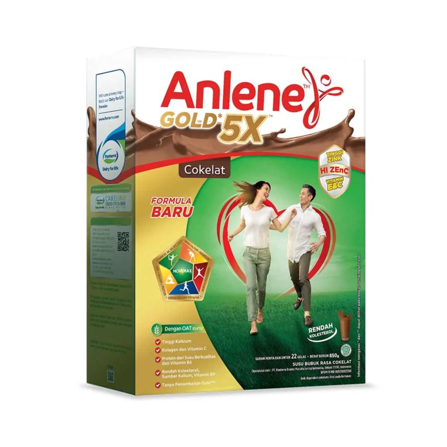 Anlene Gold 5X Cokelat Susu Bubuk Dewasa 825gram