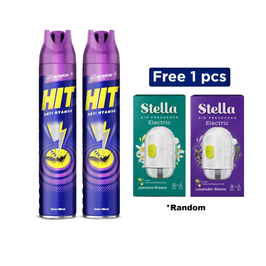 Buy 2 HIT Aerosol 750ml Lily Blossom Free 1 Pcs Stella Electric 