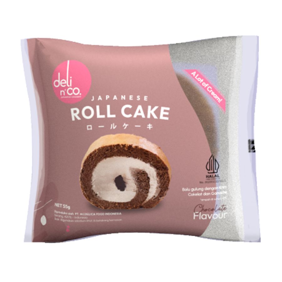 Deli & Co Japanese Roll Cake Chocolate 55gram