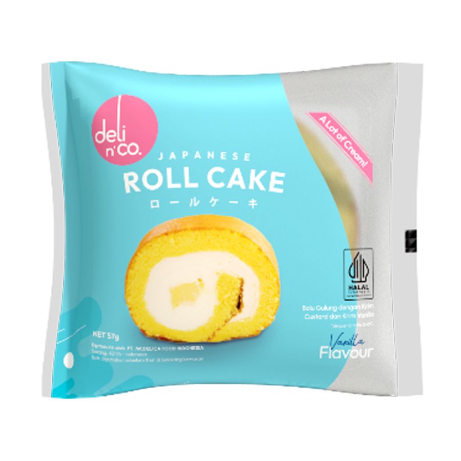 Deli & Co Japanese Roll Cake Vanilla 60gram