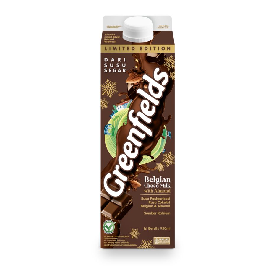 Greenfields Fresh Milk Belgian Choco Almond 950ml