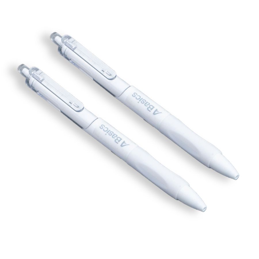 Pulpen Click 0,5mm Hitam A Basics 2pcs